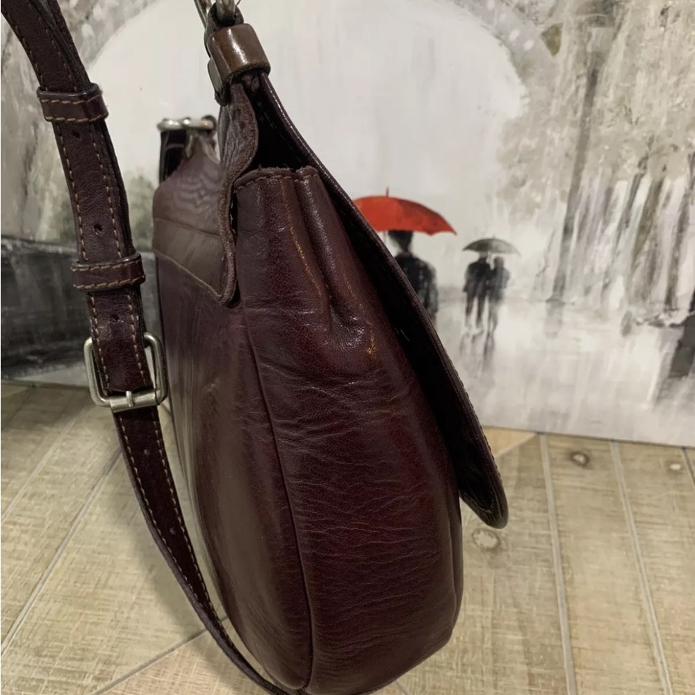 Frye Amy Burgundy Maroon Wine Oxblood Leather Crossbody Bag Purse‎ - Picture 5 of 13